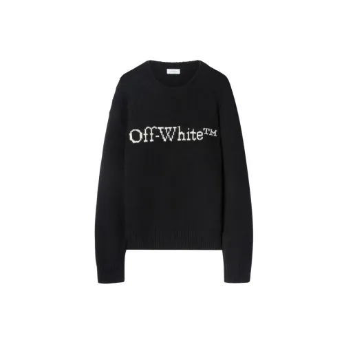 OFF-WHITE Logo-intarsia Wool Jumper