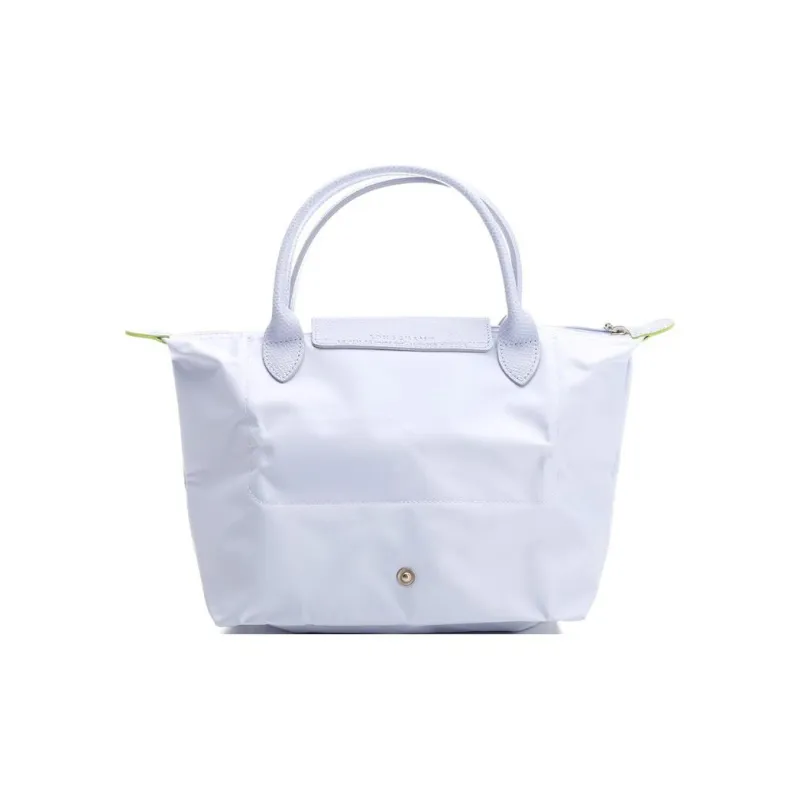 LONGCHAMP Le Pliage Green Cow Leather Trim Dumpling Bag Handbag Trumpets Women's Light Blue-2