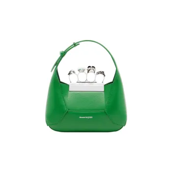 Alexander McQueen Cow Leather Hobo Bag Shoulder Bag Crossbody Handbag Mini Women's Green
