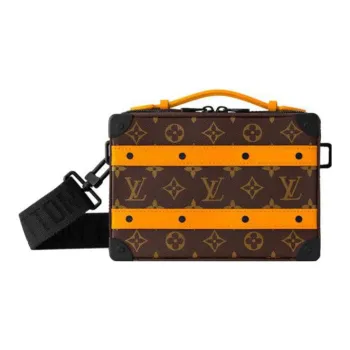 LOUIS VUITTON SOFT TRUNK Coated Canvas With Leather Shoulder Bag Crossbody Bag Regular Women's Brown/Orange