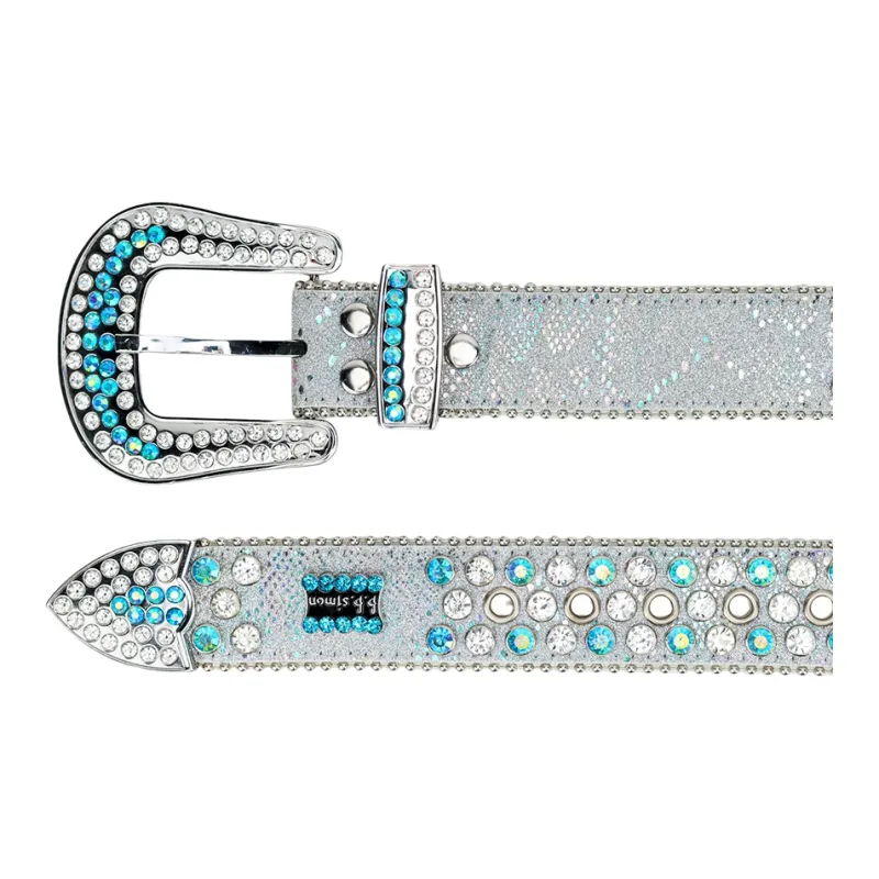 NINE NAIL 9 Section Spike Vintage Trendy Y2K Pin Buckle Stud Rhinestone Embellished Belt Belt Unisex Width  3.8cm-18