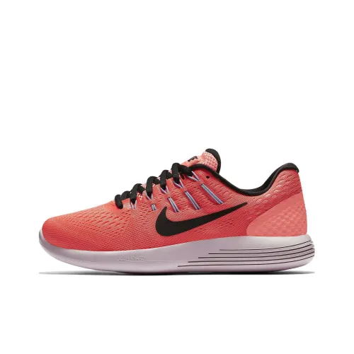 Nike Lunarglide 8 Slip Resistant Low Top Running Shoes Women's Red Black