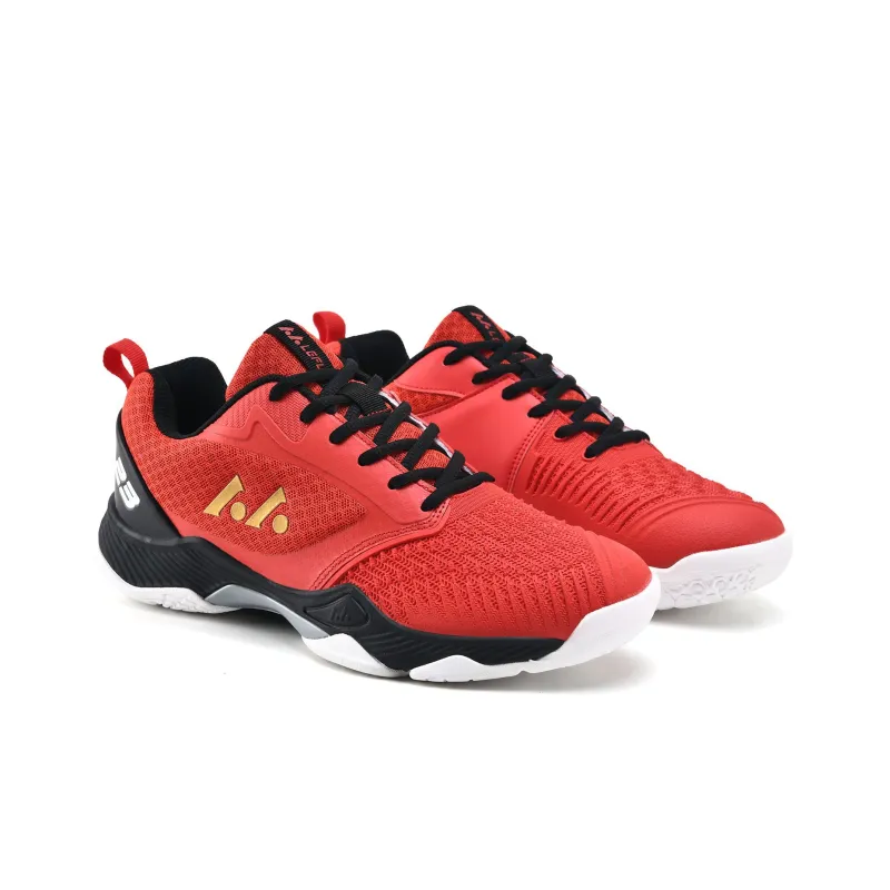 LEFUS Low Top Badminton Shoes Unisex Red-1