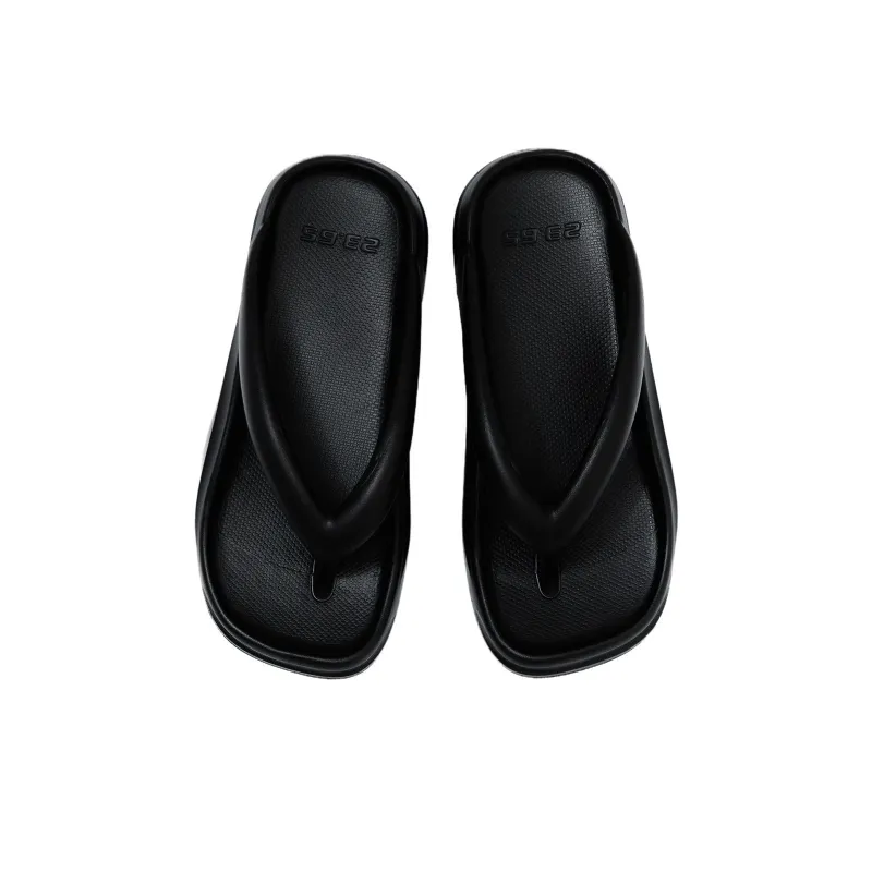 23.65 Abrasion Resistant Slip Resistant Flip Flops Unisex Black-3
