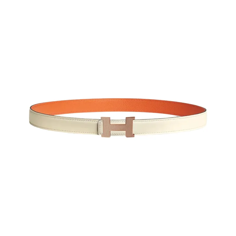 HERMES Constance Leather Belts Women's White-0