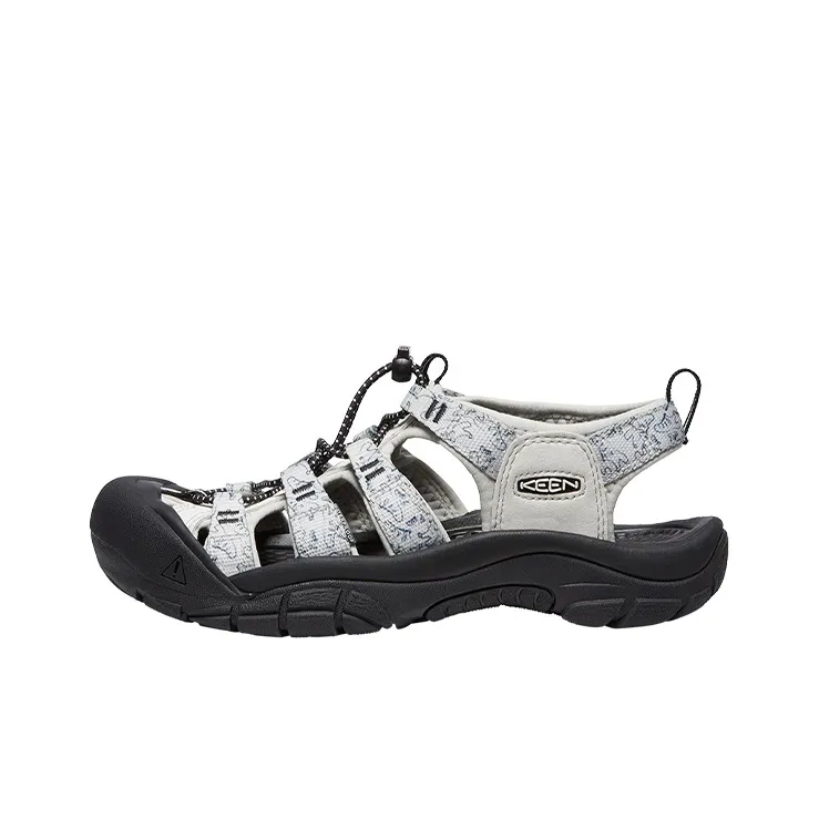 KEEN Newport Retro River Trekking Shoes Women's Black/White/Printed Pattern-0