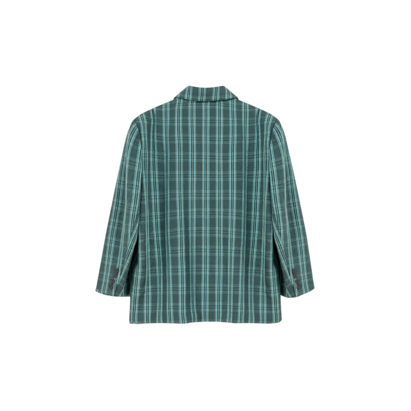 NO ONE ELSE Business Suits Women's Blue Plaid-1