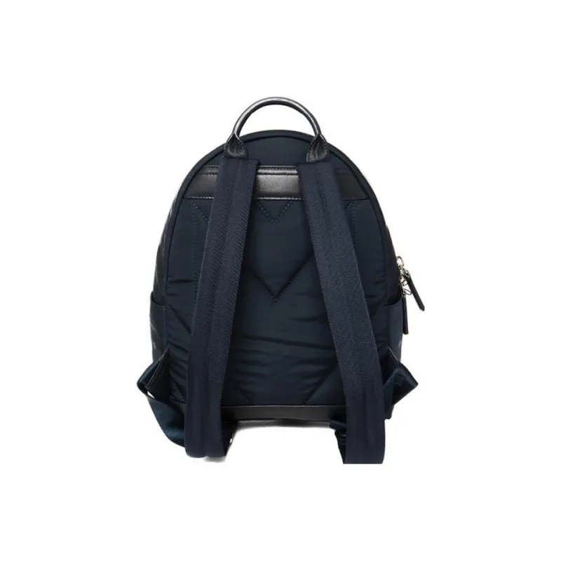 MCM Nylon Backpack Small Size Unisex Dark Blue-3