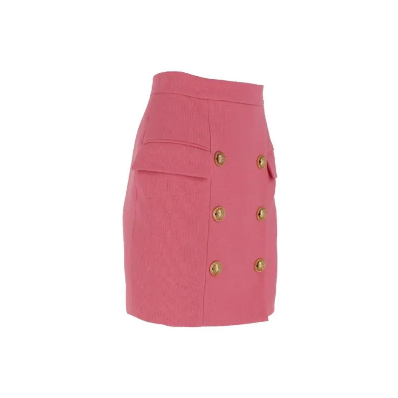 BALMAIN Casual Short Skirts Women's Pink-1