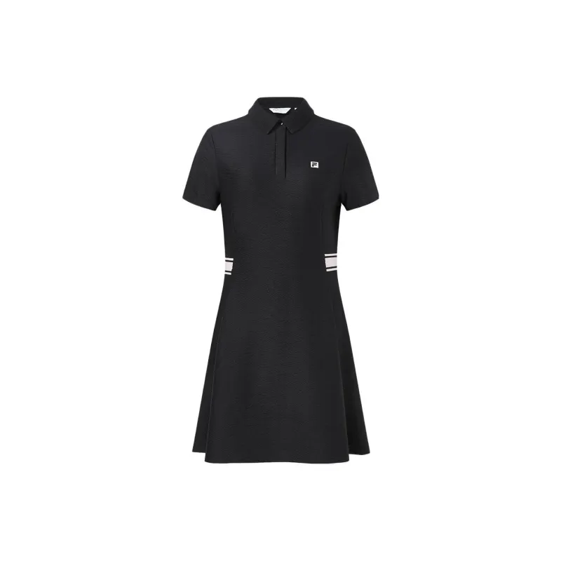 FILA Short Sleeved Dress Women's Jet Black-1