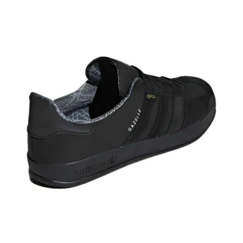 Adidas Originals GAZELLE INDOOR Slip Resistant, Abrasion Resistant, Lightweight Low Top Skateboard Shoes Men's Black-3