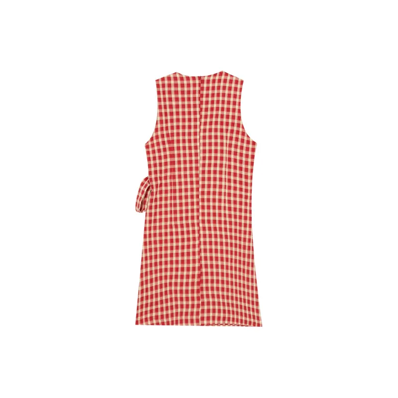 QYPRF Sleeveless Dresses Women's Red-1