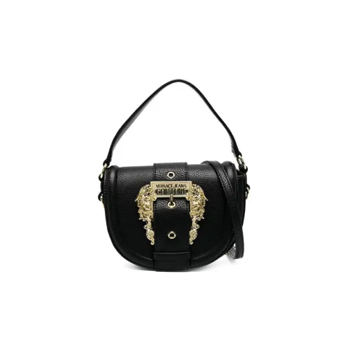 VERSACE JEANS COUTURE Polyurethane Portable Crossbody Bag, Shoulder Bag Women's Black
