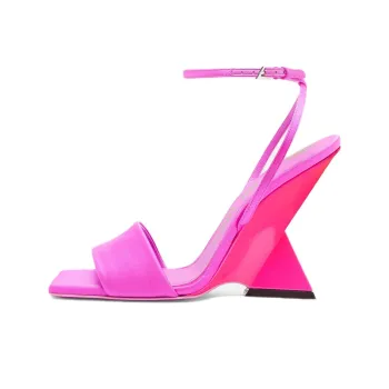 The Attico Block Heel Ankle Strapped Sandals Women's