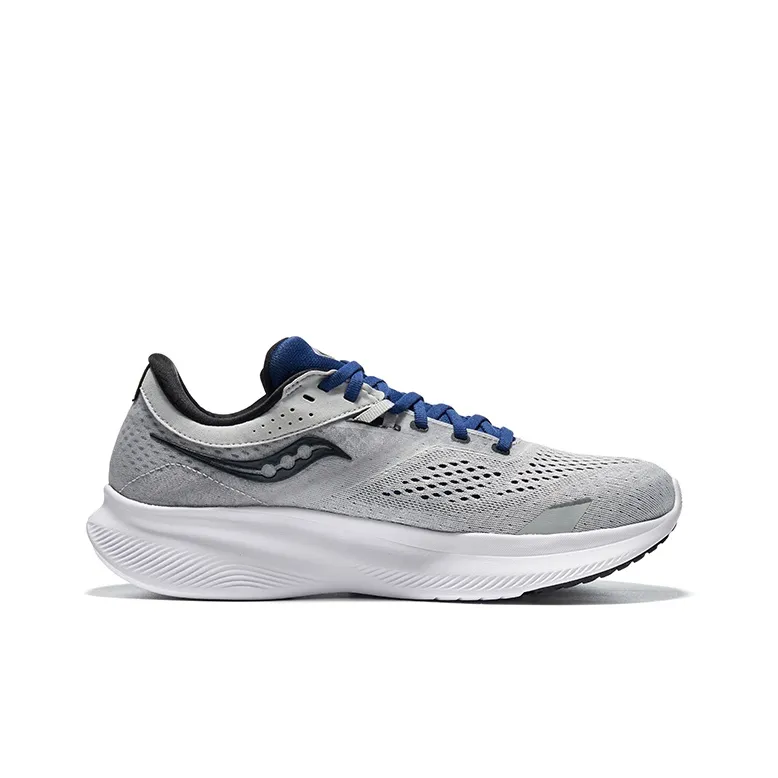 Saucony Ride 16 Cushioning, Abrasion Resistant, Slip Resistant Low Top Training Running Shoes Men's Gray Black-1