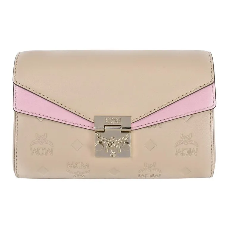MCM Millie Visetos Cow Leather Shoulder Bag, Crossbody Bag Small Size Women's Multicolor-2