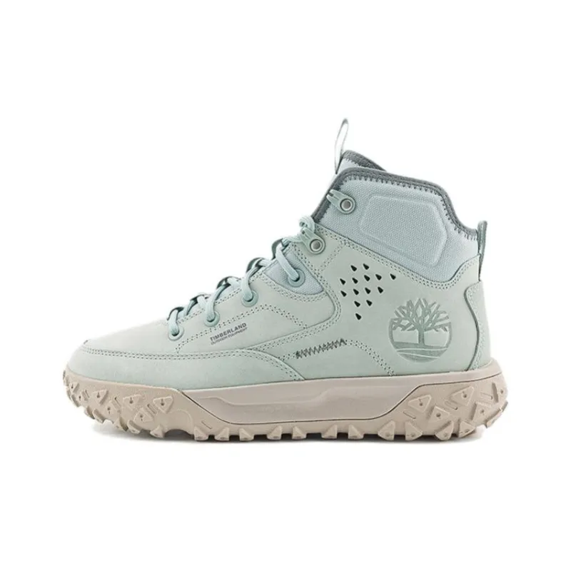 Timberland Anti Slip Wear Resistant High Top Trekking Shoes Men's Light Gray-0