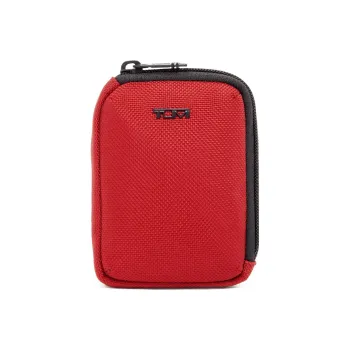 TUMI Nylon Coin Purse Storage Bag Women's Red