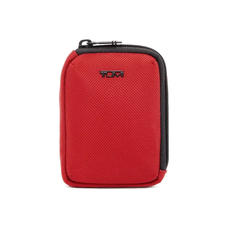 TUMI Nylon Coin Purse Storage Bag Women's Red-0