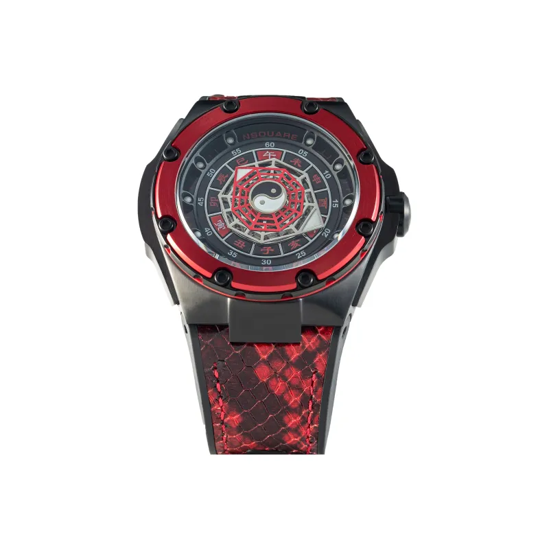 NSQUARE Fire Attribute Automatic Mechanical Movement Watch Men's Watches Red Watch Dial-1
