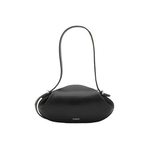 YUZEFI Leather Dinner Rolled Shoulder Bag, Crossbody Bag Women's Black