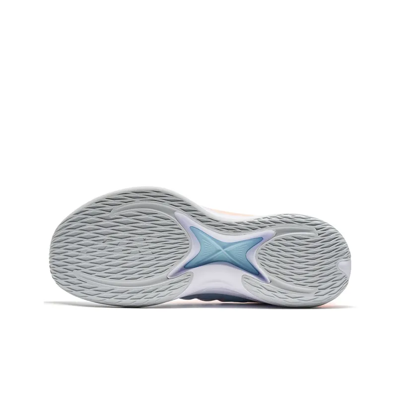 XTEP Light Feather 4th Generation   V2 Basketball Shoes Men Low Top Blue/Pink-5