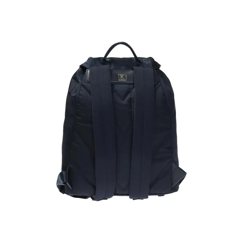 MCM Leather Backpack Unisex Blue-2