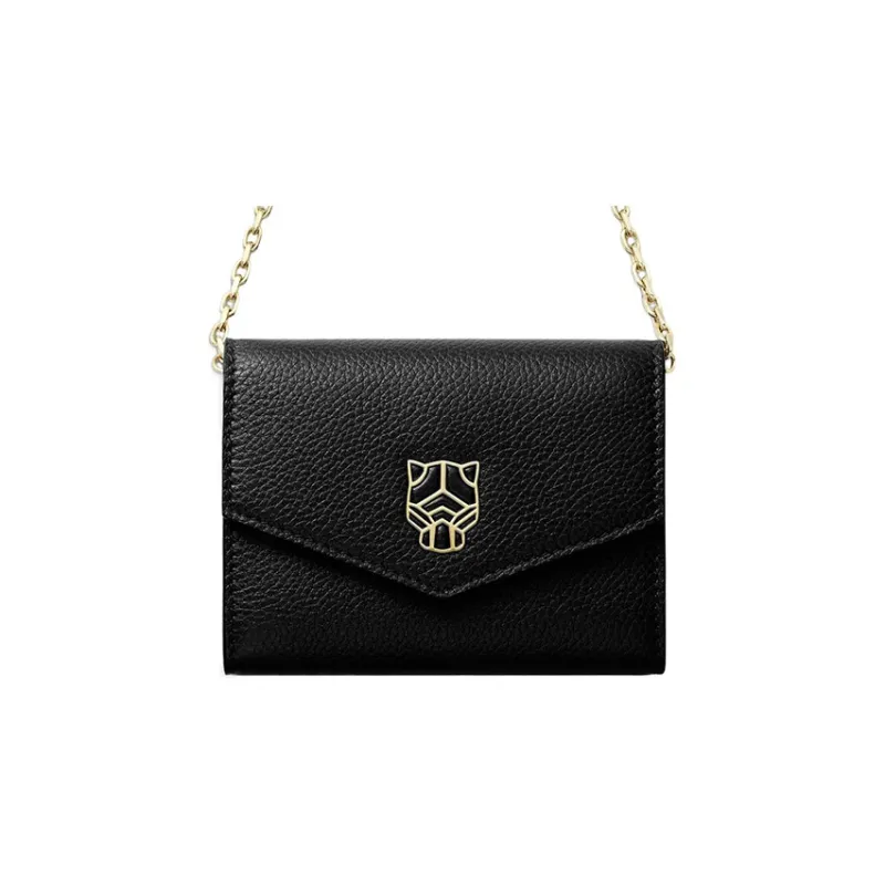CARTIER PANTHÈRE Calfskin Handbag Shoulder Bag Crossbody Bag Mini Women's Black-0