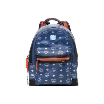 MCM Backpack Visetos Medium Estate Blue