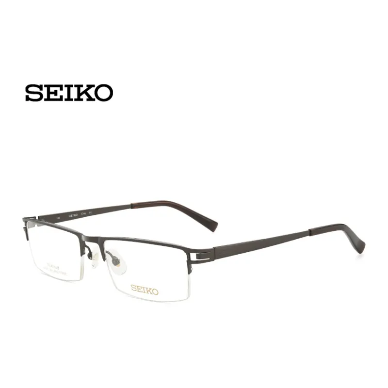 SEIKO Titanium Rectangular Eyeglass Frames Men's-0