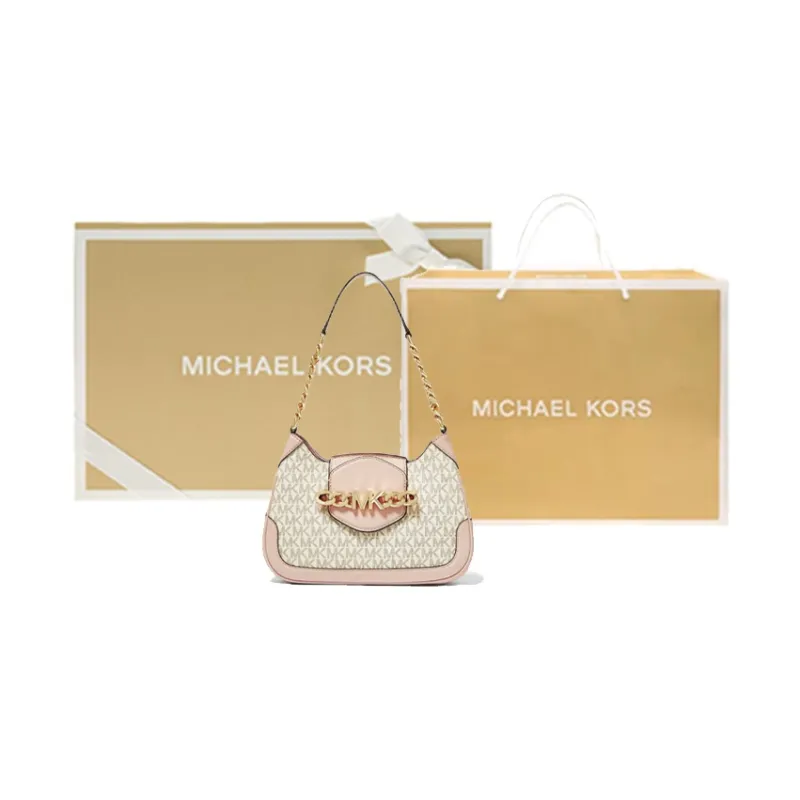 MICHAEL KORS Hally Cow Leather Crossbody Shoulder Bags Women's Vanilla White-5