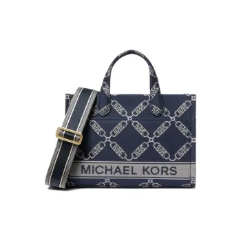 MICHAEL KORS Gigi Fabric Tote Bag Shopping Bag Shoulder Bag Crossbody Bag Handbag Medium Size Women's Marine Blue