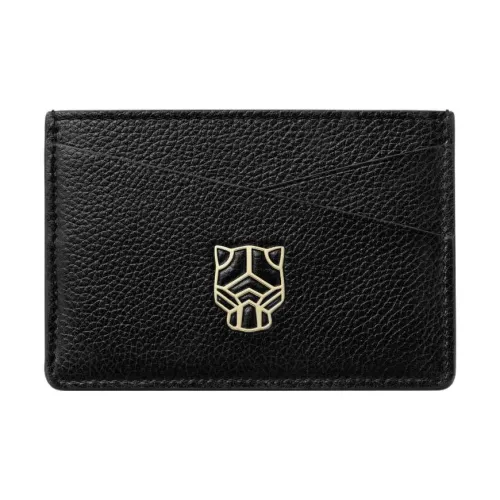 CARTIER PANTHÈRE Calfskin Card Holder Women's Black