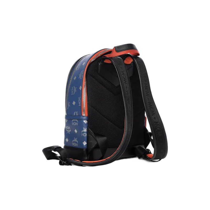 MCM Backpack Visetos Medium Estate Blue-2