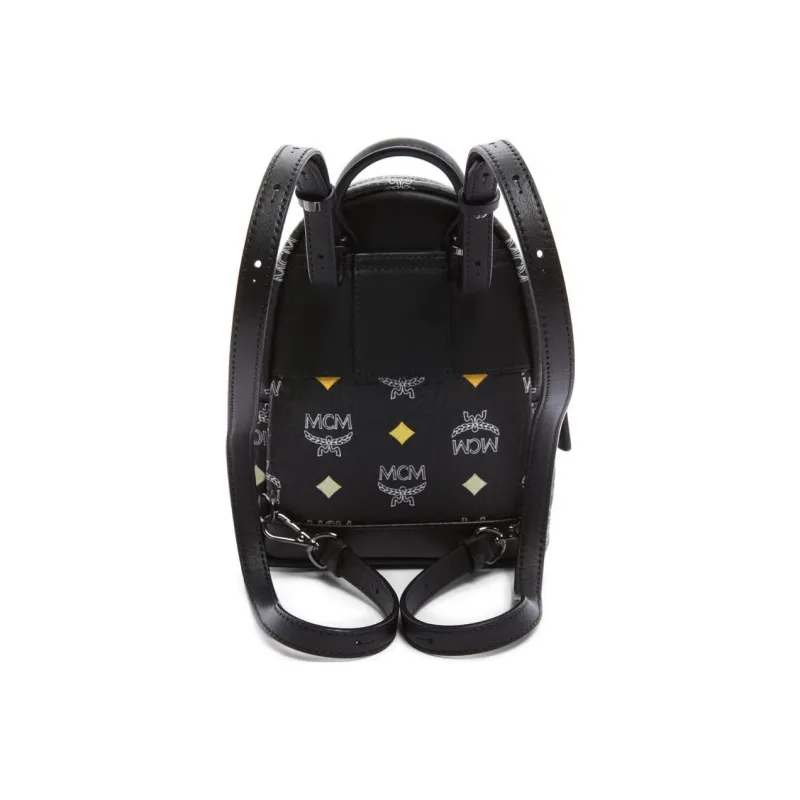 MCM Stark Bebe Boo Backpack Skyoptic Diamond Black-2