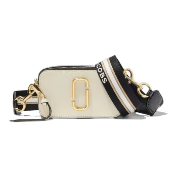 MARC JACOBS Leather Camera Bag, Shoulder Bag Women's White