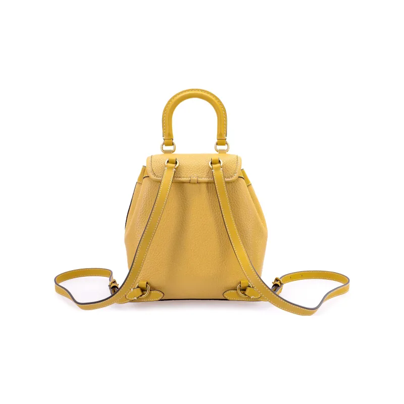 COACH Riya Cow Leather Backpack Medium Size Women's Yellow-3