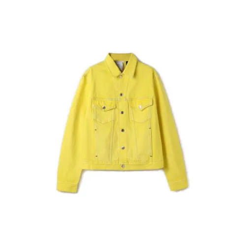 Helmut Lang Denim Jackets Men Yellow