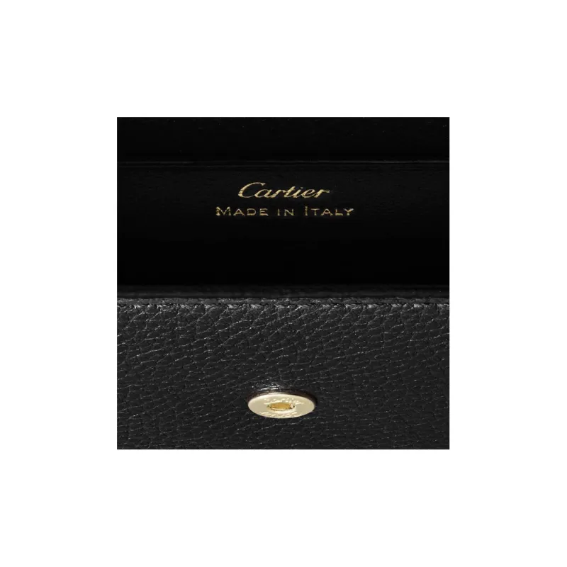 CARTIER PANTHÈRE Calfskin Handbag Shoulder Bag Crossbody Bag Mini Women's Black-4