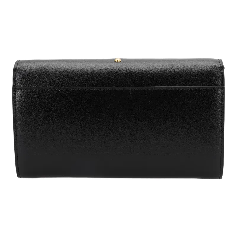 PINKO SIMPLY Cow Leather Shoulder Bag, Crossbody Bag Women's Black-3