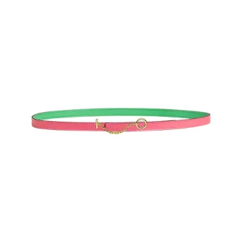HERMES Carrousel Leather Belts Women's Pink