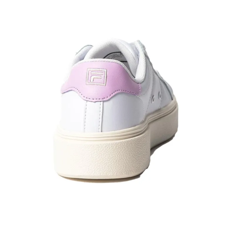 FILA Court Deluxe Plumpy Sl Anti-Slip Wear-Resistant Low-Top Skateboard Shoes Unisex White Pink-2