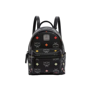 MCM Stark Bebe Boo Backpack Skyoptic Diamond Black