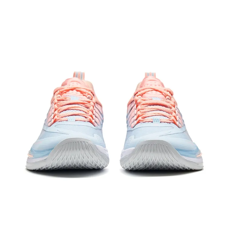 XTEP Light Feather 4th Generation   V2 Basketball Shoes Men Low Top Blue/Pink-3