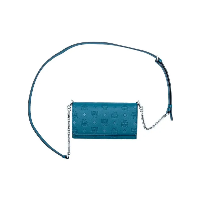 MCM Aren Leather Handheld Shoulder Bag Crossbody Bag Wallet Women's Green-0