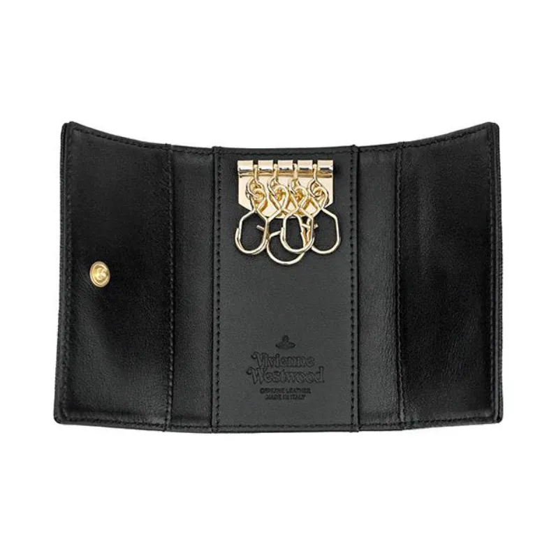 Vivienne Westwood Cow Leather Key Pouch Women's Black-3