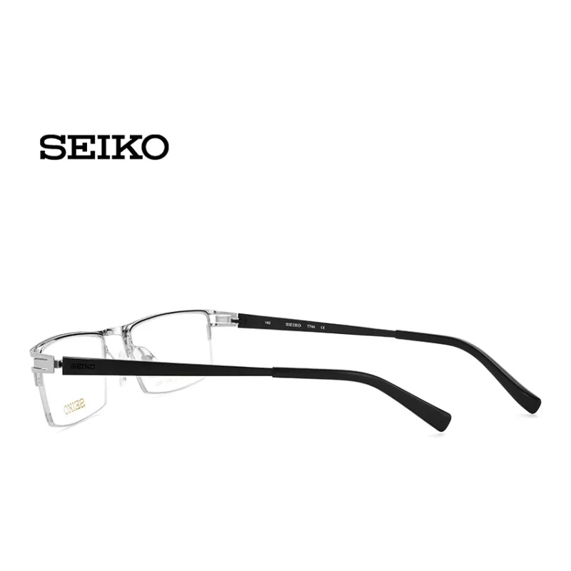 SEIKO Titanium Rectangular Eyeglass Frames Men's-5
