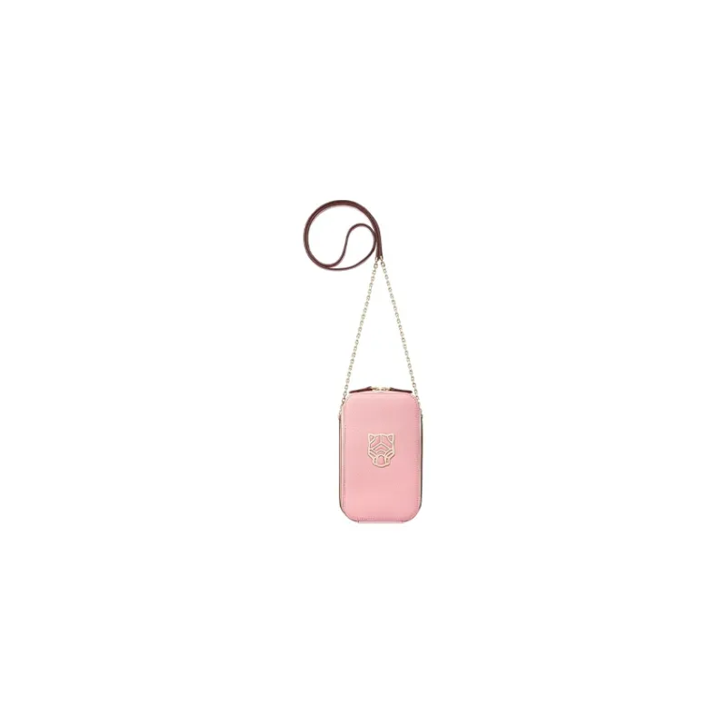 CARTIER PANTHÈRE Calfskin One Shoulder Crossbody Cell Phone Pouch Women's Light Pink-1