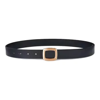 FREE RABBITⅡ Vintage Minimalist Style Genuine Leather Belt Casual Jeans Women's