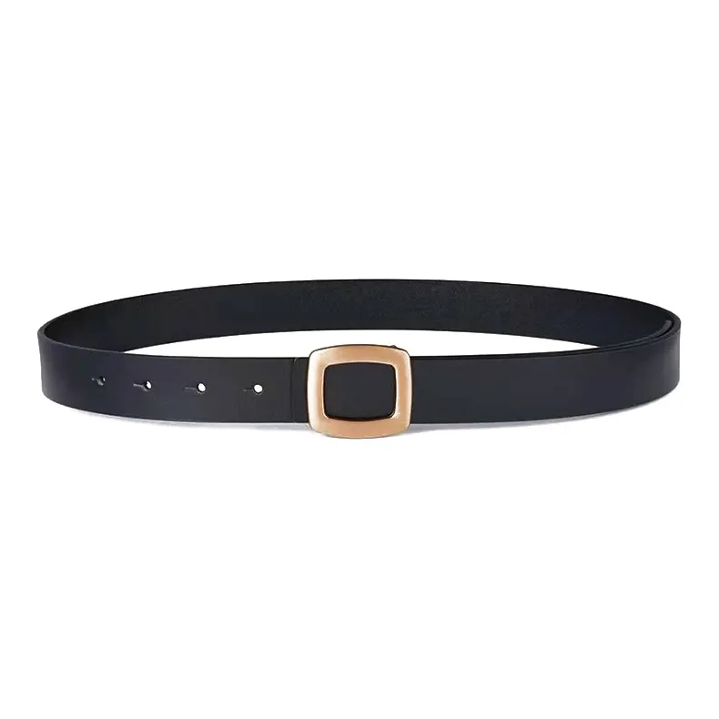 FREE RABBITⅡ Vintage Minimalist Style Genuine Leather Belt Casual Jeans Women's-0